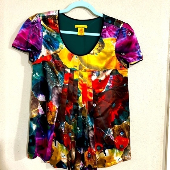 Catherine Malandrino Tops - Catherine Malandrino tunic top print size 6